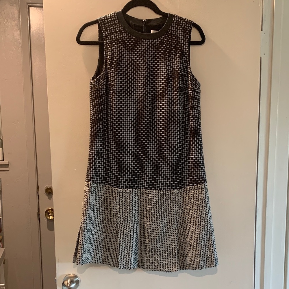 Diane Von Furstenberg Black and WhiteTweed Dress 4